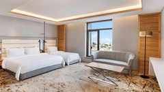 Deluxe Suites room with one queen bed and one single bed