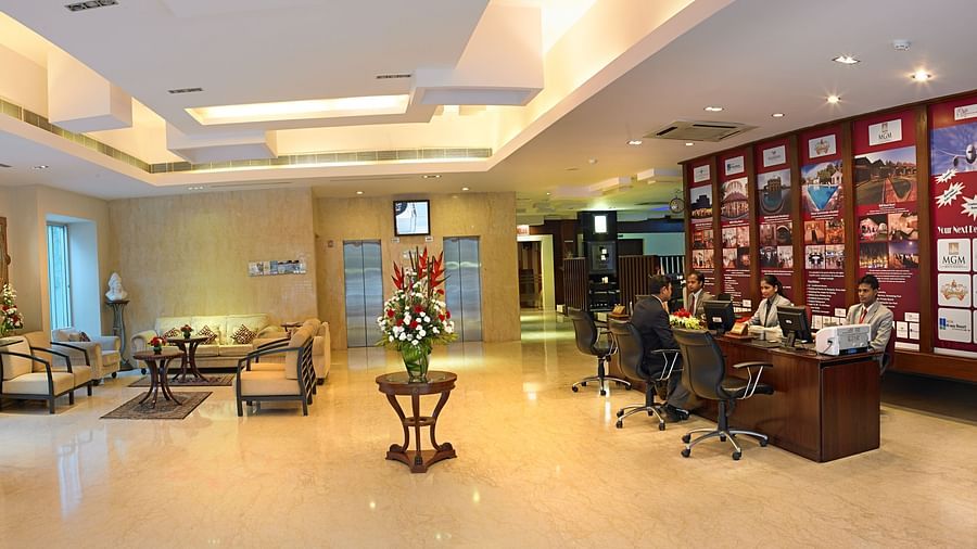 The lobby area at MGM Mark Whitefield, hotel in Bangalore