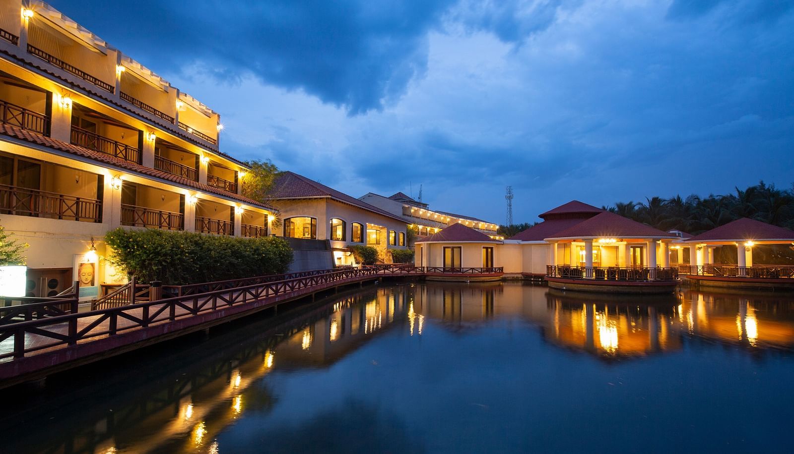 Twilight View of Promenade Facing North at Ocean Spray Puducherry