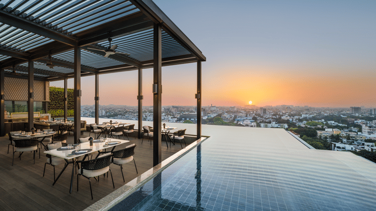 Sky - Leftside Sunset - The Residency Towers Chennai