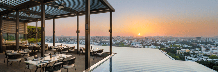 Sky - Leftside Sunset - The Residency Towers Chennai