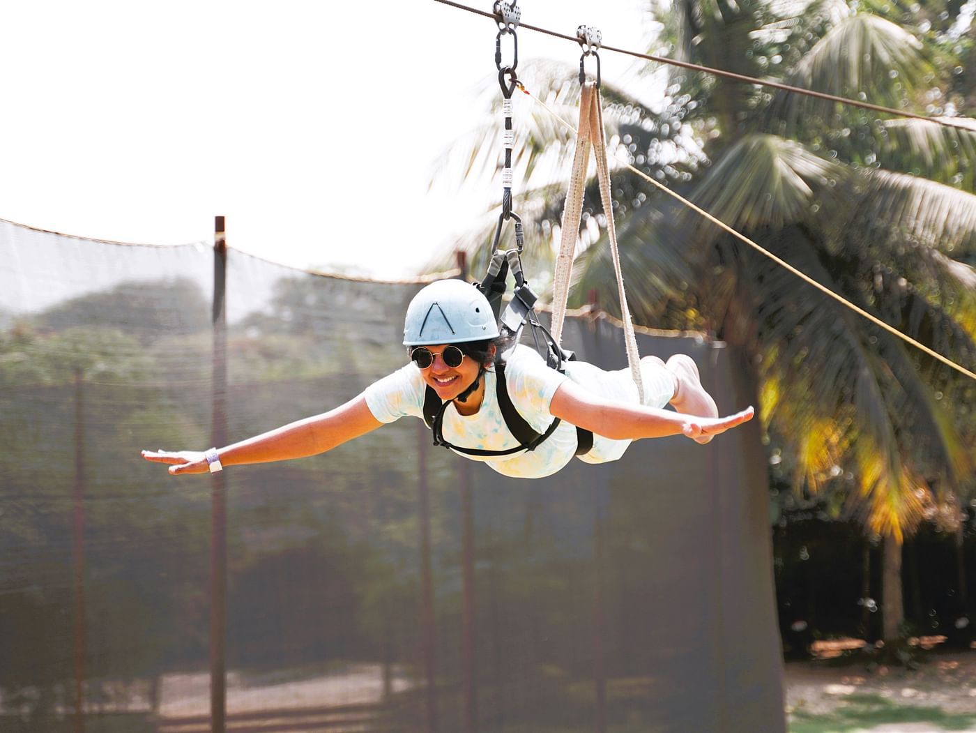 Image of a man enjoying Super-Man Zipline at Ravishing Retreat