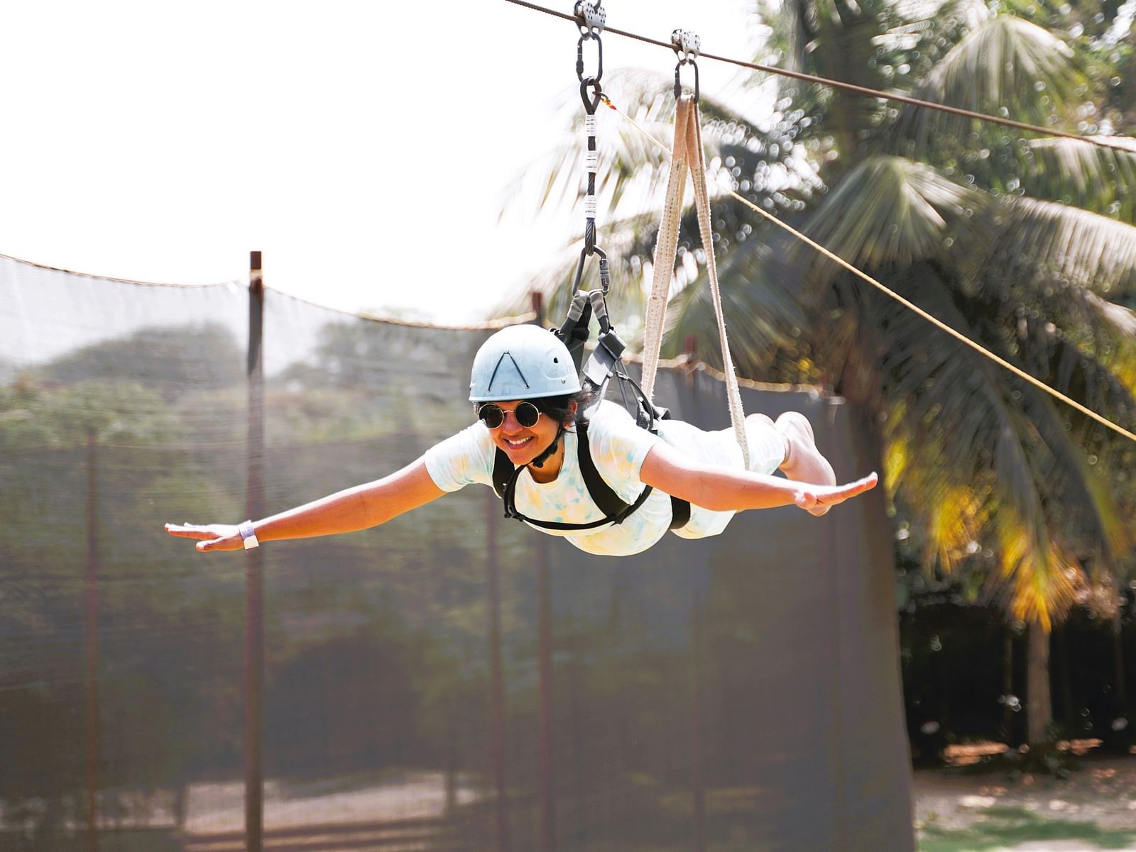 Image of a man enjoying Super-Man Zipline at Ravishing Retreat