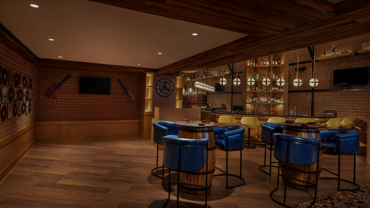 Bike and Barrel dance floor