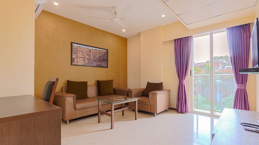 picture featuring the interiors of executive Suite Living Room -Magnus Star Residency, Koregaon Park Annexe
