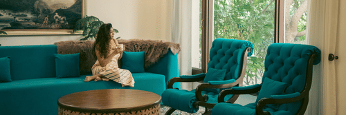 An overview of a living room - Karma Lakelands.