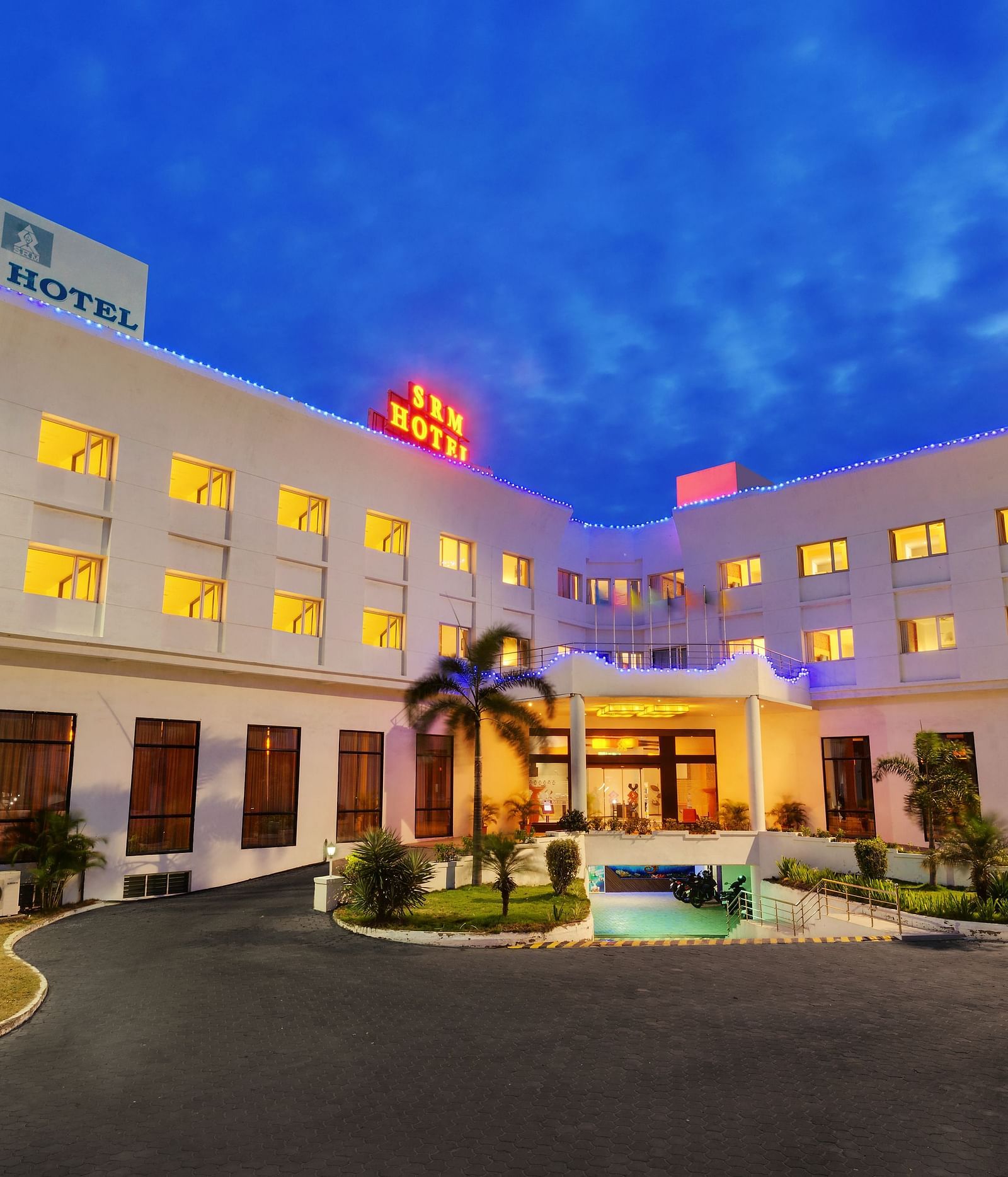 A wide angle shot of a facade image of Hotel SRM Tuticorin, Hotel , Tuticorin
