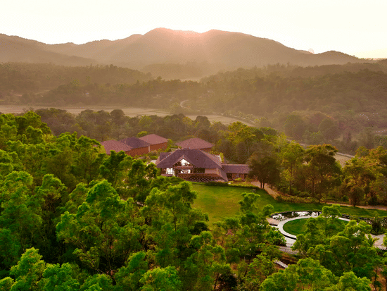 Machaan Plantation Resort Sakleshpur surroundings drone view