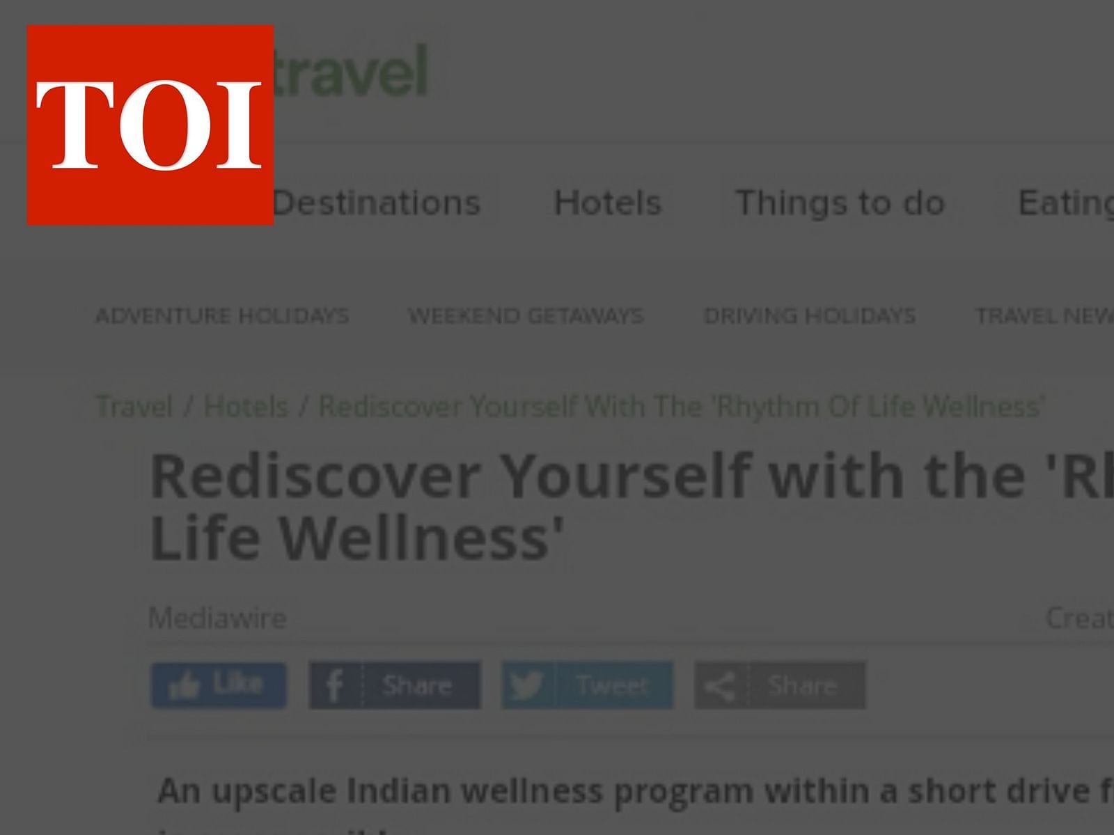 Times of India thumbnail - Rhythm Lonavala