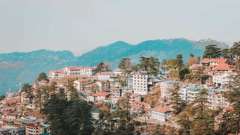 bird's eye view of shimla