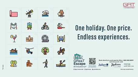 A creative for the GReaT Escape Summer package at GRT Hotels