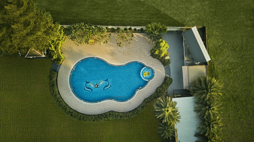 overhead view of the pool - Royal Kingdom Sarovar Portico, Pilibhit