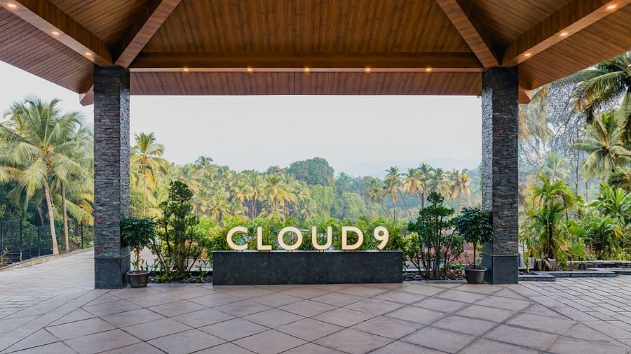 an image of Cloud9 wordings displayed in front of the hotel at Cloud9 Sarovar Premiere, Palolem Goa