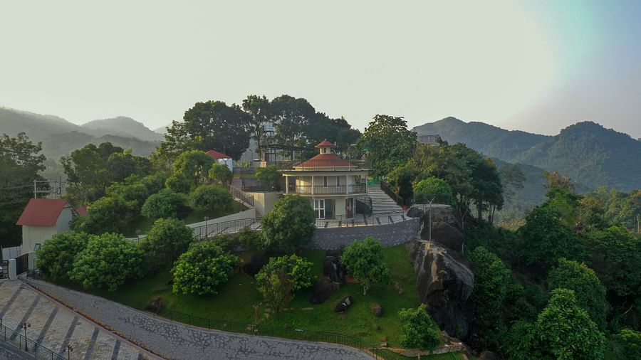 An aerial view of the resort surrounded by lush greenery | Misty Queen by Dimora, Kakkadampoyil