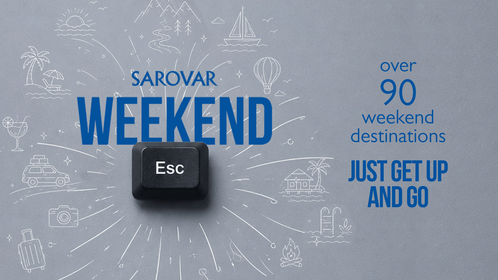 Escape with Sarovar hotels on weekdends to 90 plus destinations.