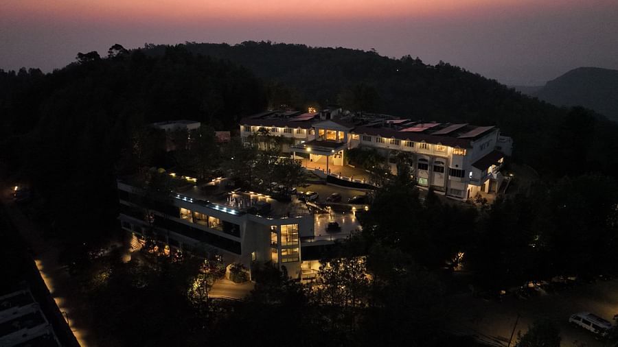 Night view of the Facade of Grand Palace, Yercaud