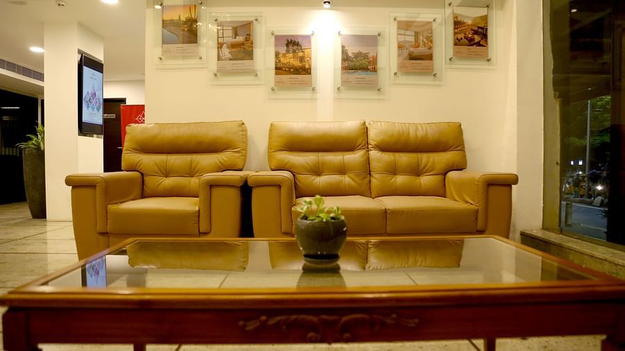 Seating area with a sofa set and coffee table