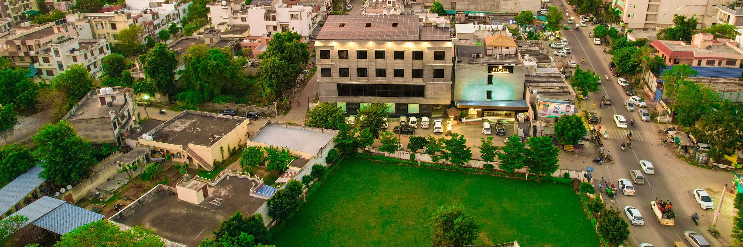 Top View of the Facade of Fiori Hotel, Jaipur