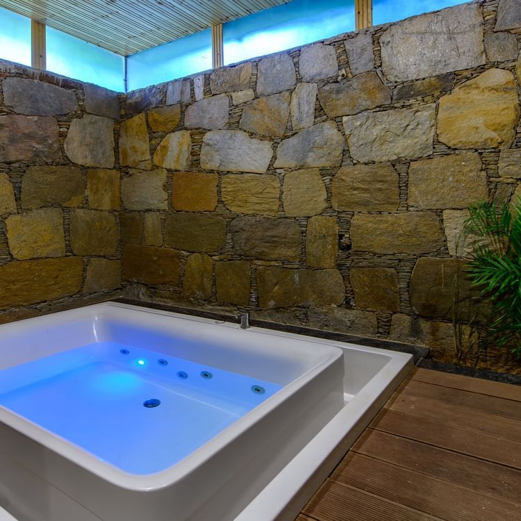 The jacuzzi at our Our Premium Cottages for a delightful stay in Pushkar 144