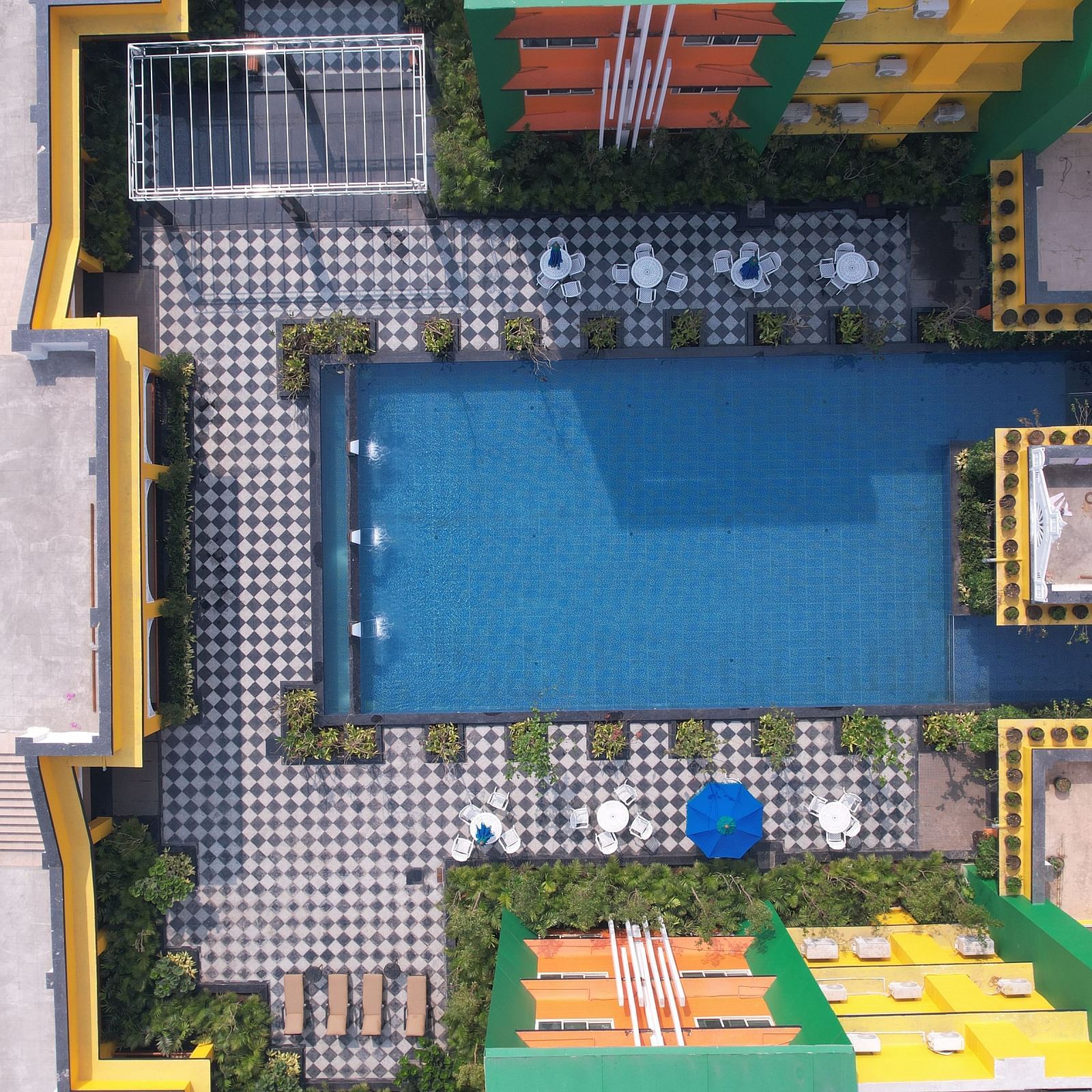 Aerial view of the Swimming Pool at Mayfair World Cup Village Rourkela 1