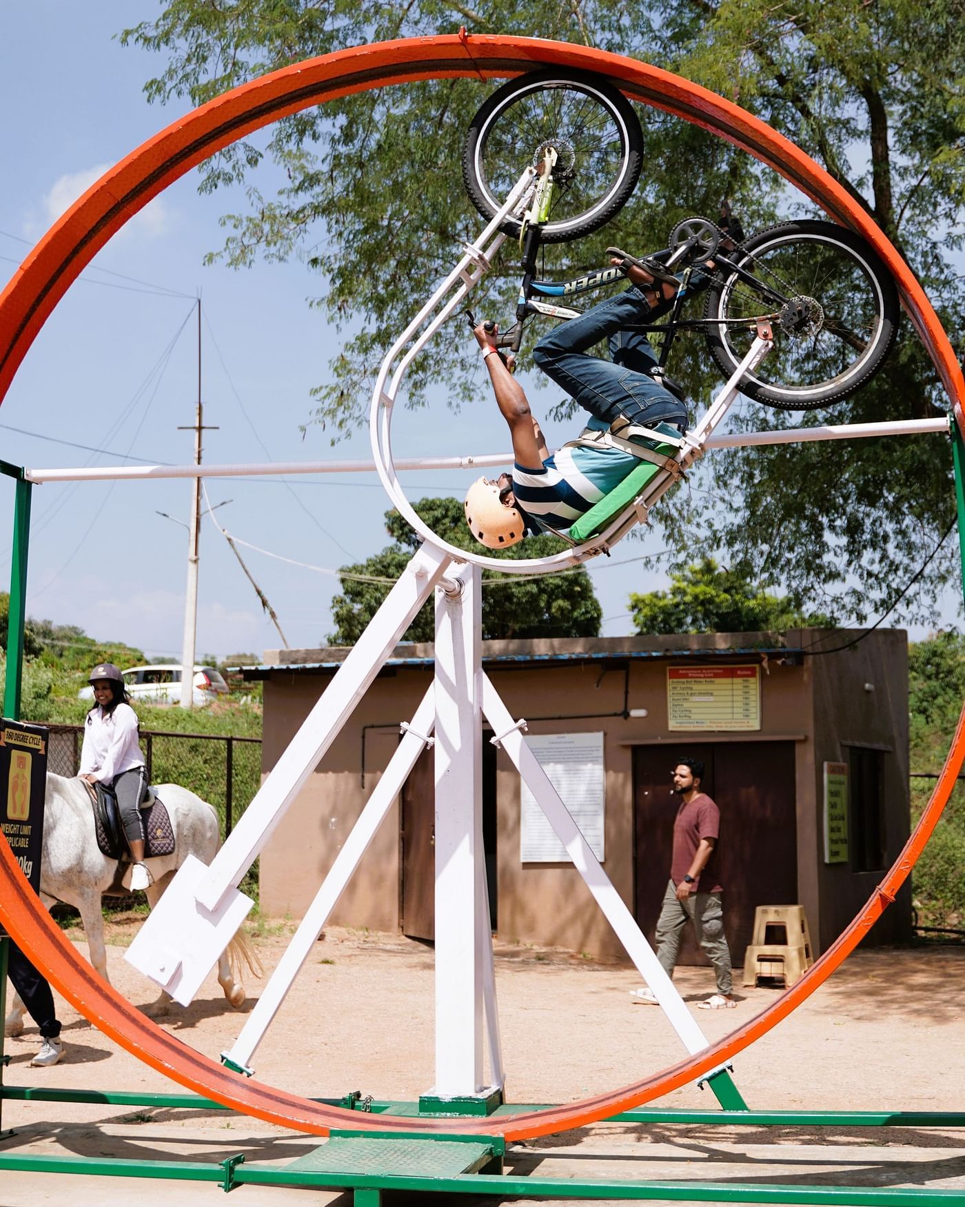 Image of an empty 360 Degree Cycle at Ravishing Retreat on a sunny day
