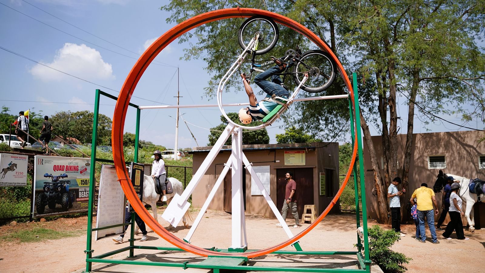 Image of an empty 360 Degree Cycle at Ravishing Retreat on a sunny day