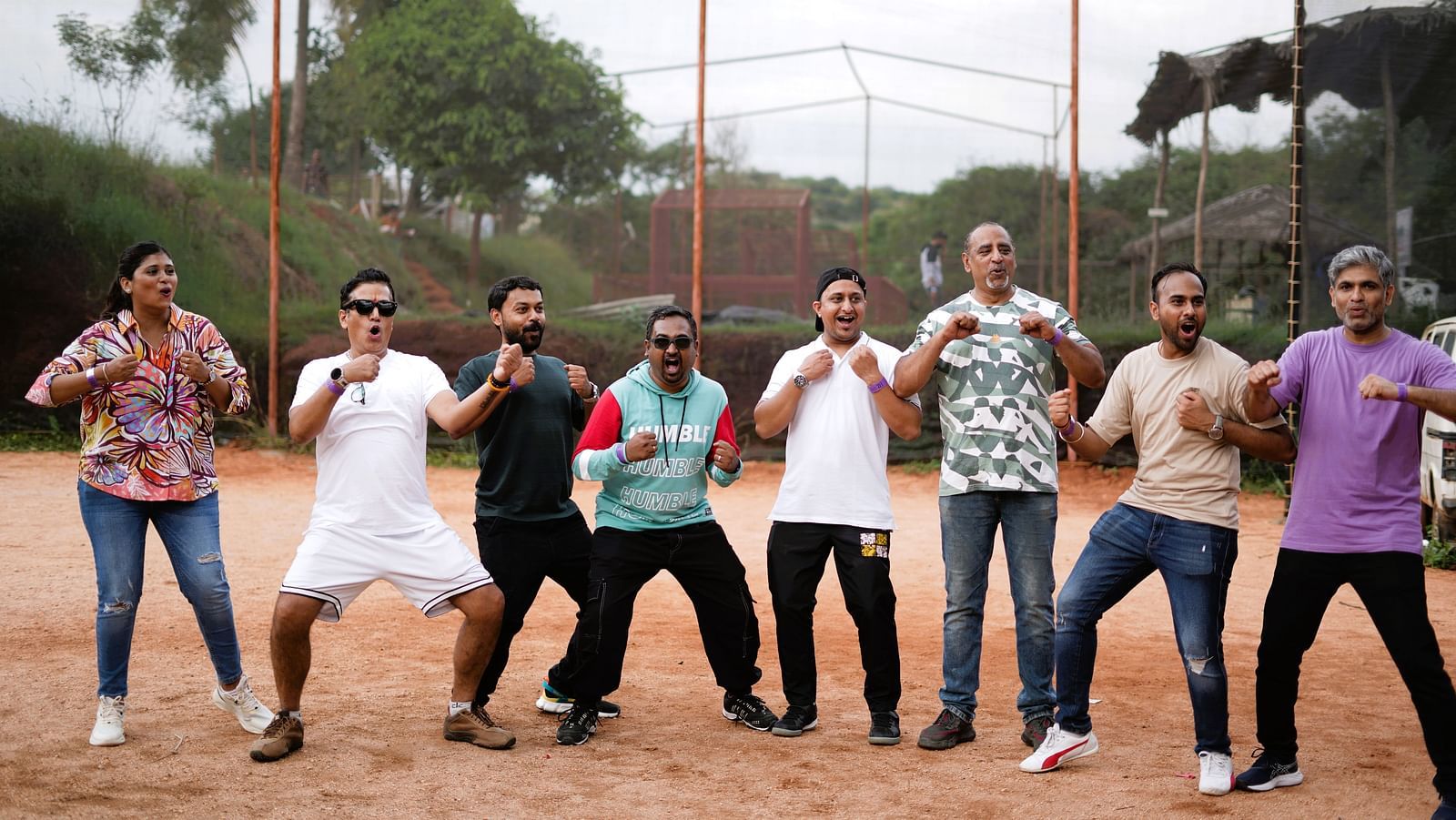 A group of men at Ravishing Retreat posing for a photo