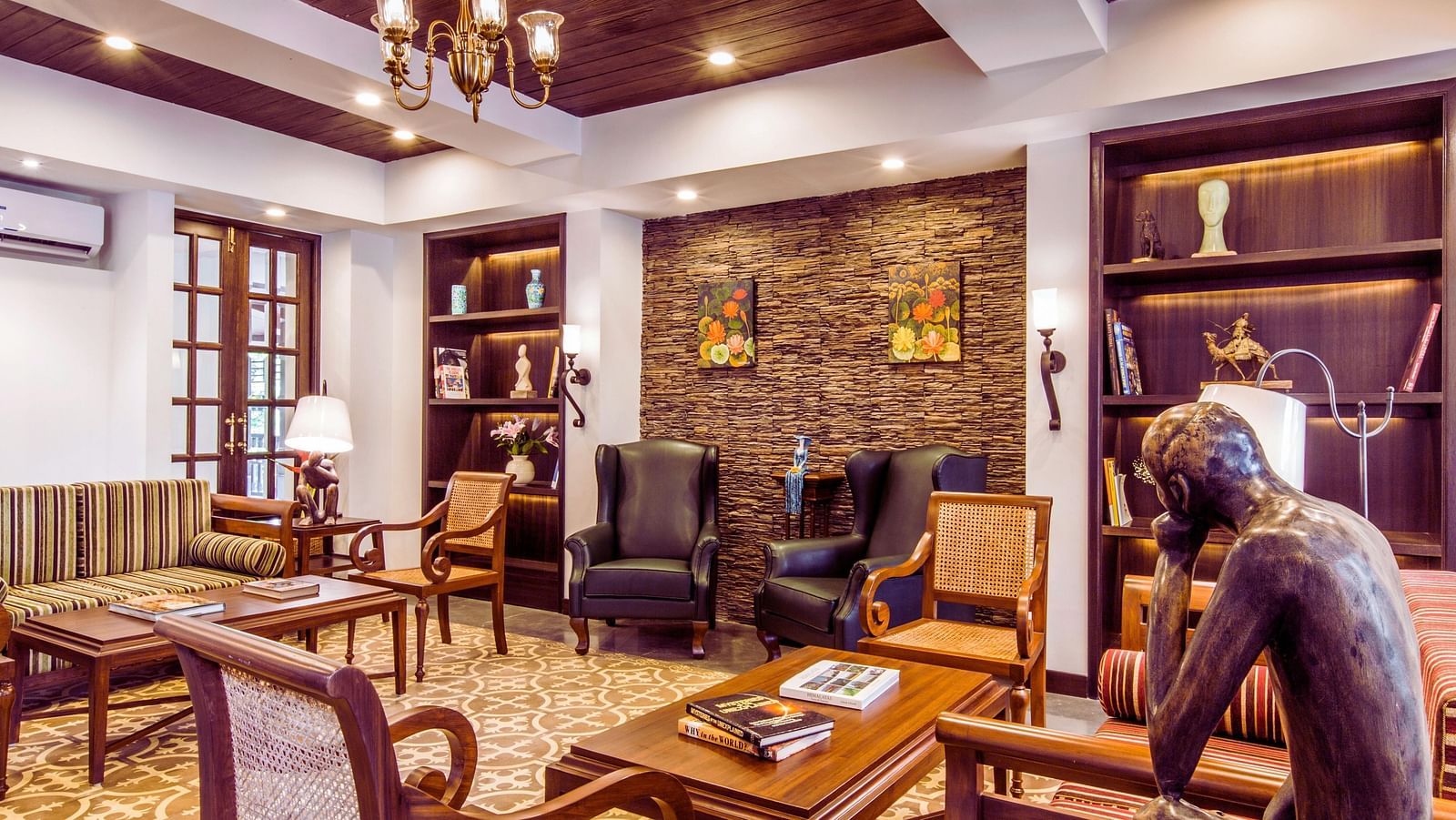 Lounge area for guests at Rhythm Lonavala