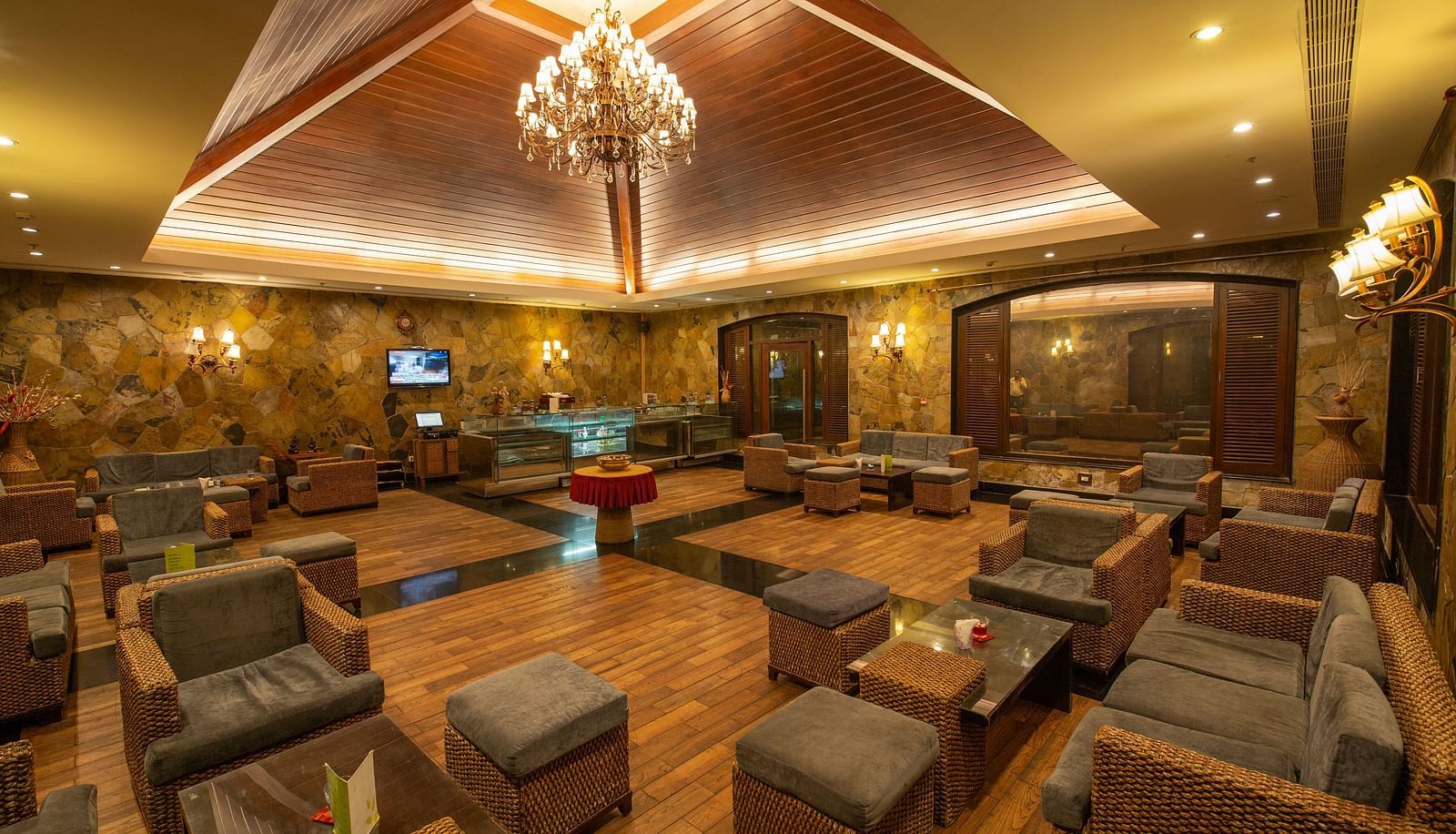 Tea Lounge West Facing Night Shot at Ocean Spray Puducherry