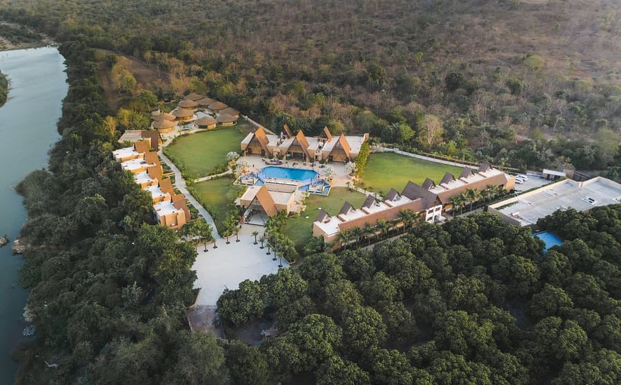 Drone view of the property