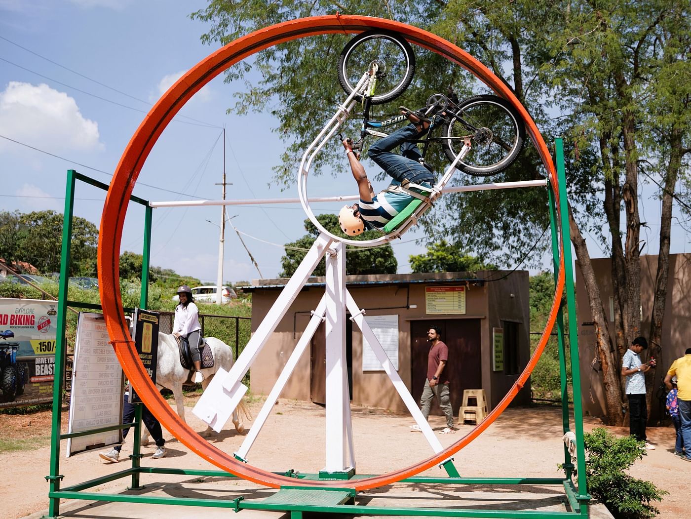 Image of an empty 360 Degree Cycle at Ravishing Retreat on a sunny day