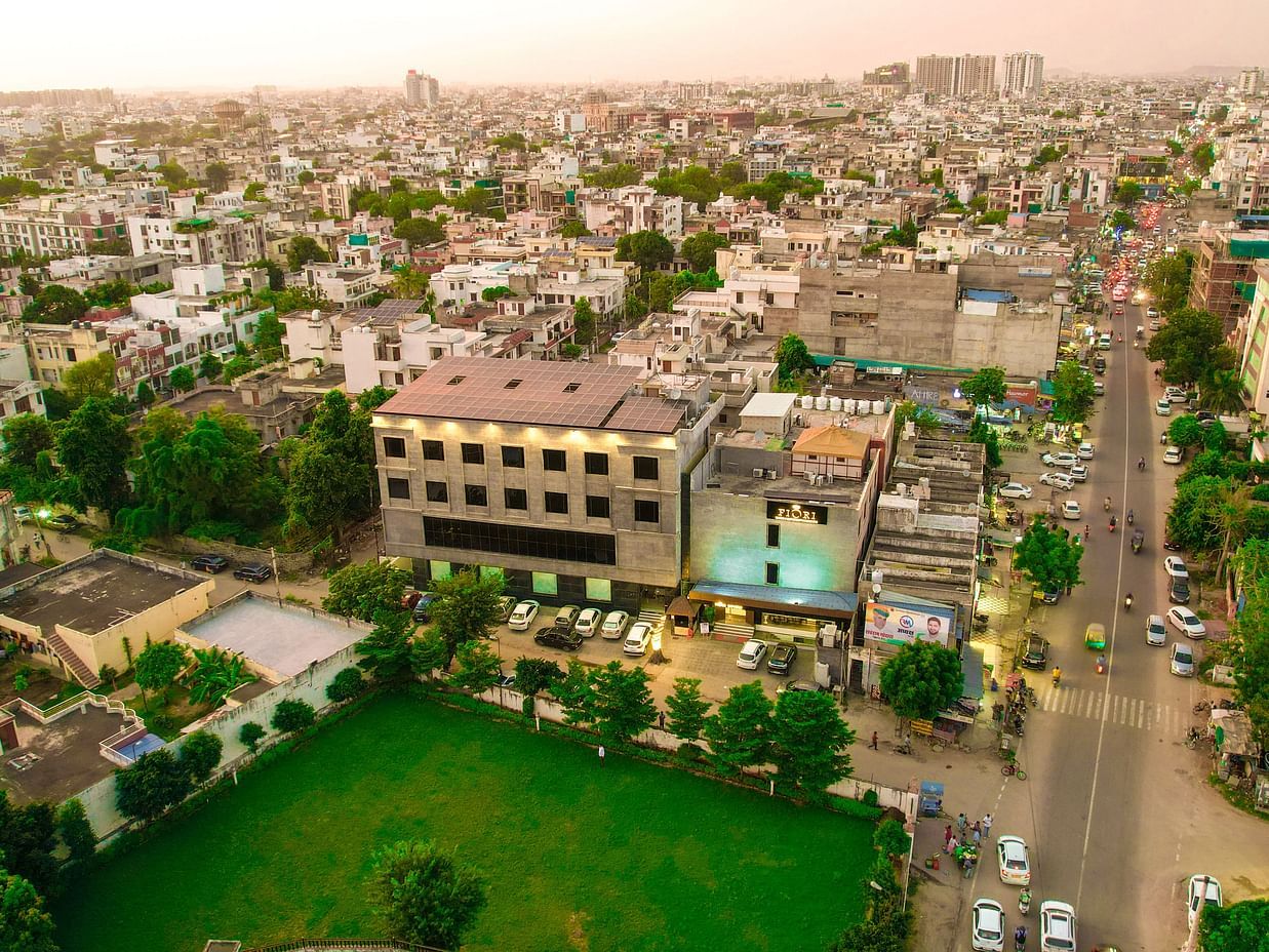 Top View of the Facade of Fiori Hotel, Jaipur