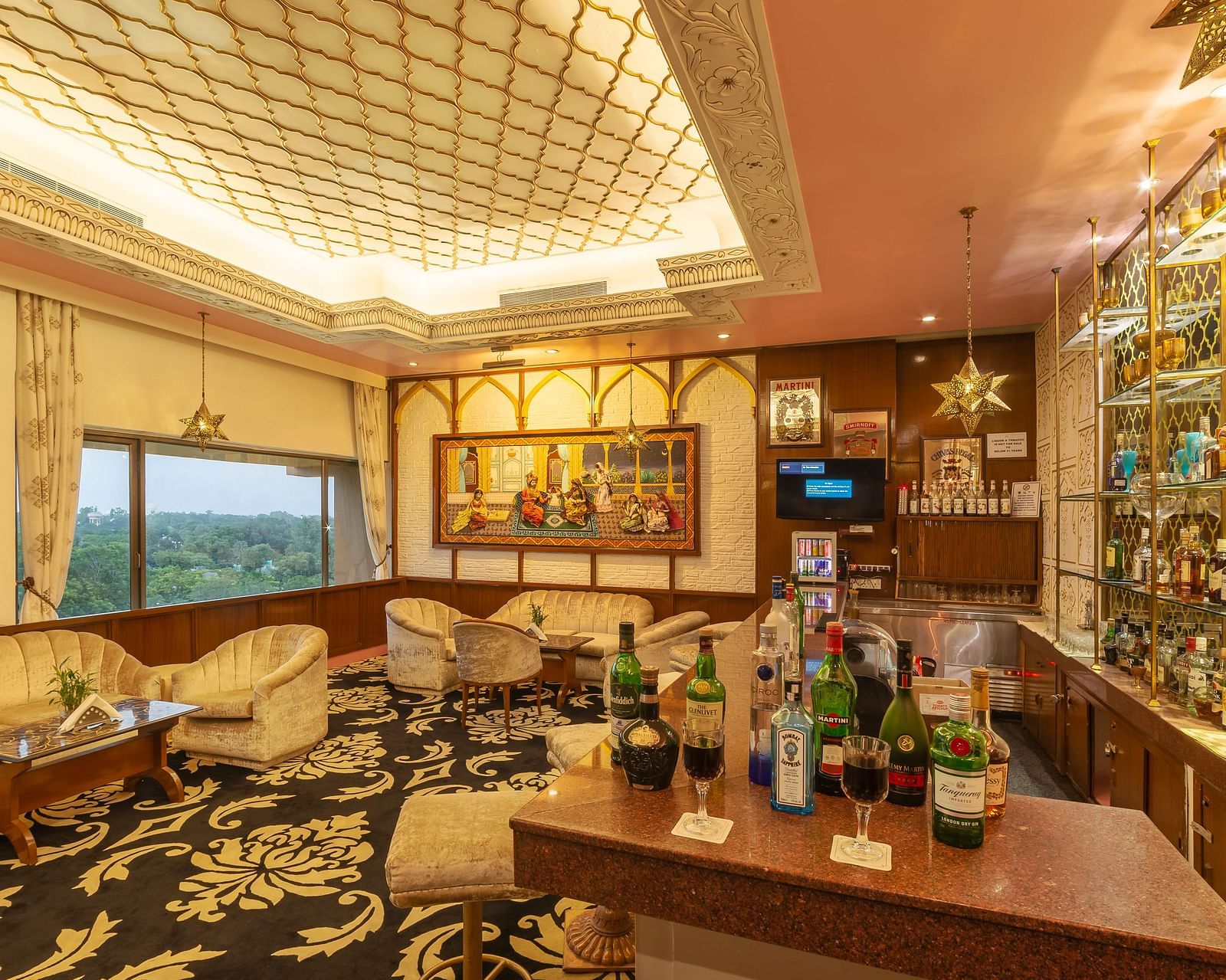 Seating arrangement at The Mughal Bar