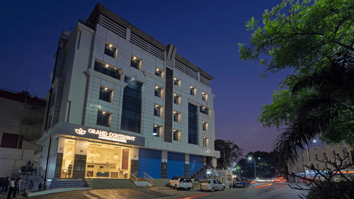 Facade of Grand Continent, Secunderabad during blue hour