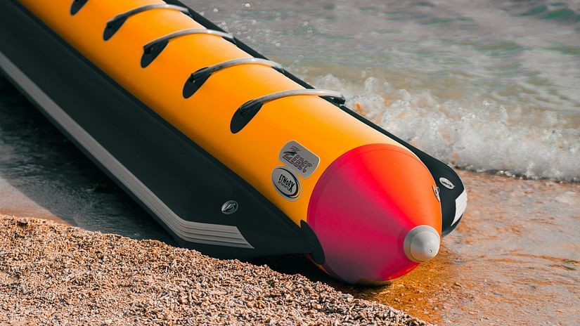 Banana Boat Lying on the Coast