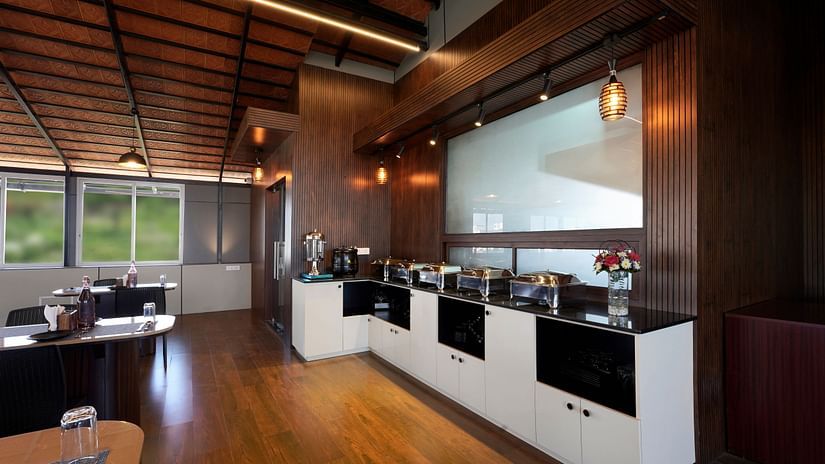 the buffet spread area of the restaurant - Hotel Gwen by Rivido, Near Bannerghatta Road