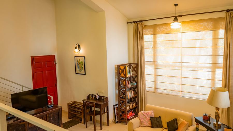 A view from the first floor of the living room at El Benito Goa