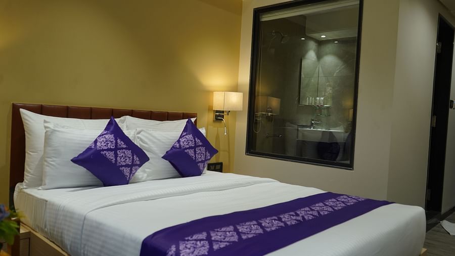 Room interiors of Purple Beds by VITS, Surat