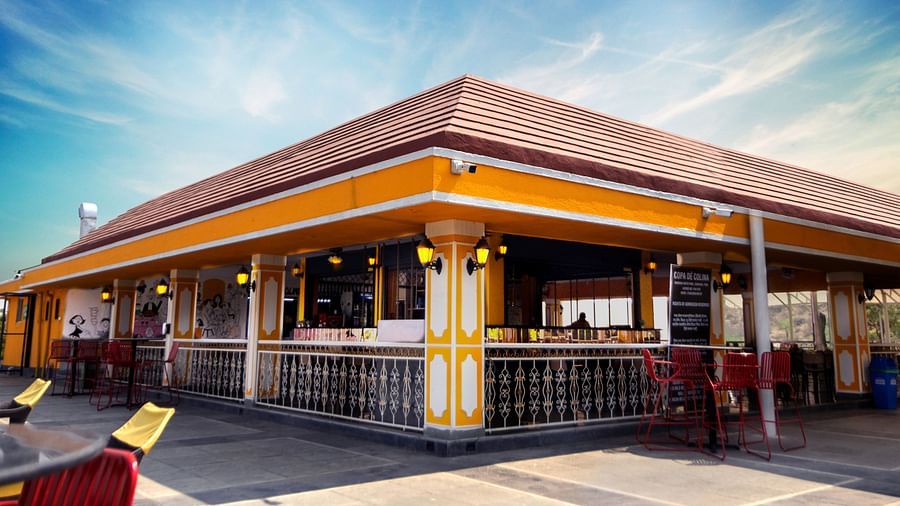 The exterior view of the cafe during the broad daylight | Diamond Parks, Pune