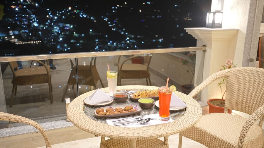 Delicious food placed on the table at Ruttba at DLS Oak Bush, Mussoorie.