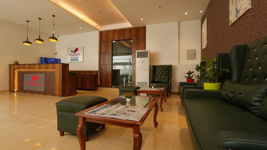 alt-text grandly built lobby with couch - Magnus Square Viman Nagar2