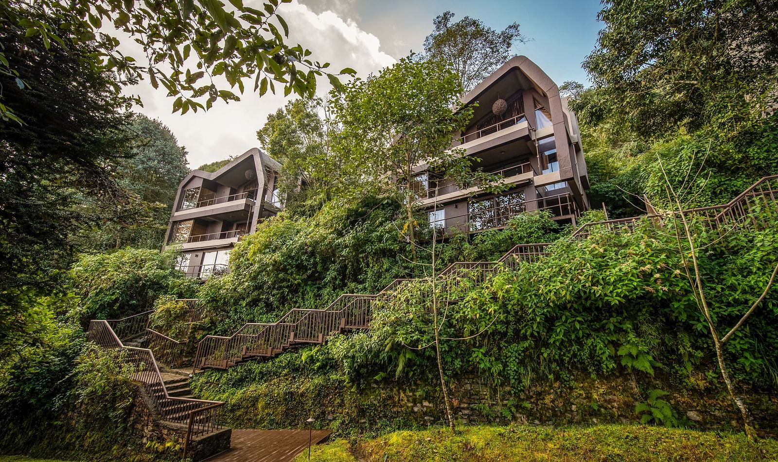 A villa covered with trees and shrubs | Kavya Resort and Spa, Nagarkot