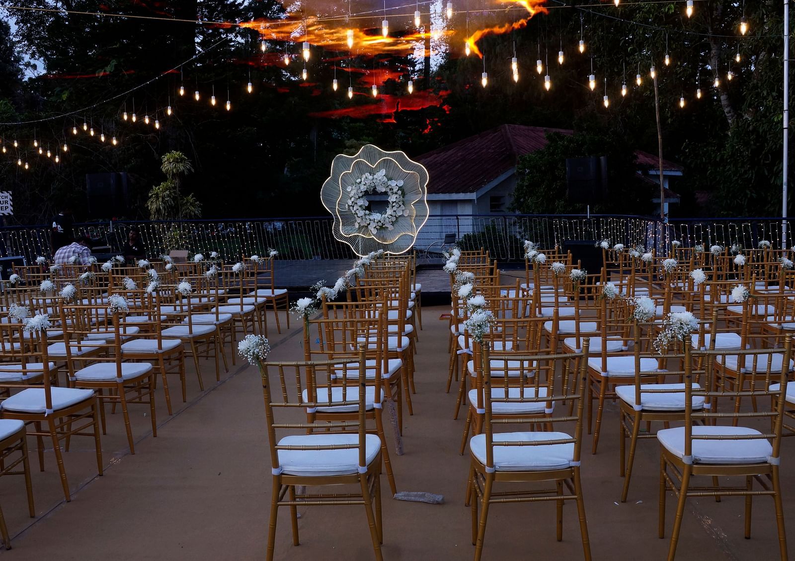  An image of the open event space with seating arrangement - Great Trails Yercaud by GRT Hotels