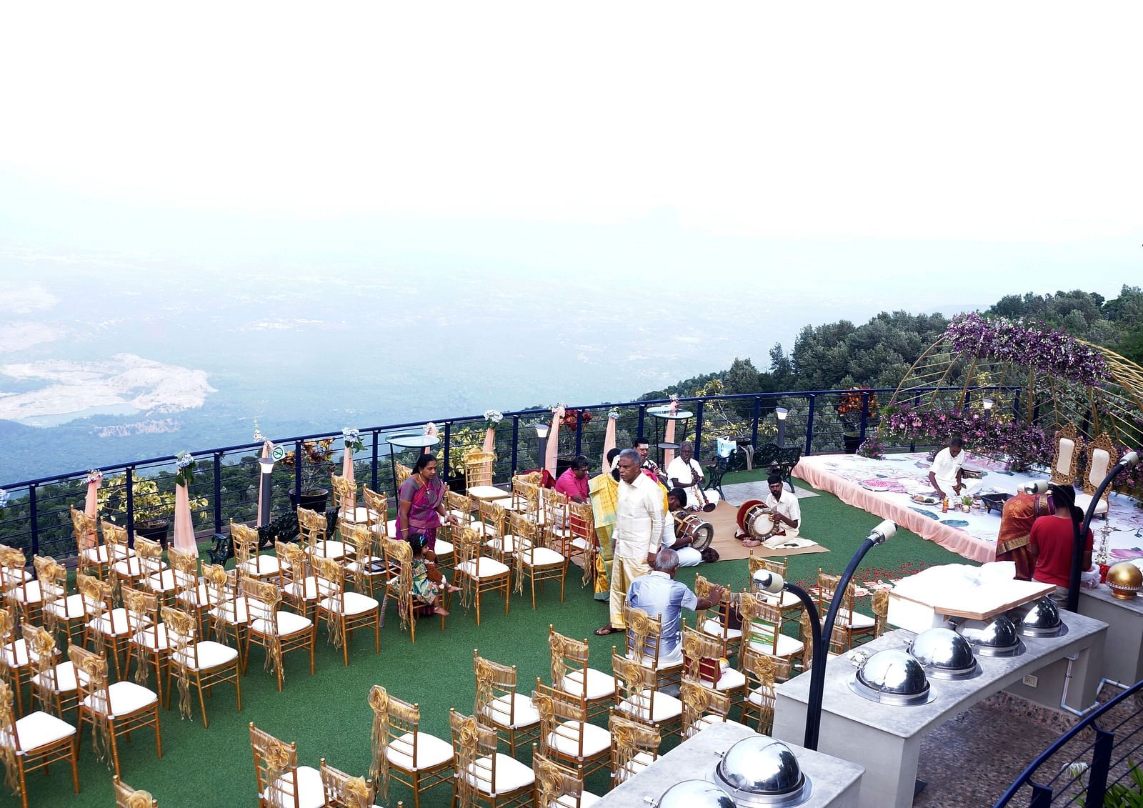  An image of the open event space with seating arrangement - Great Trails Yercaud by GRT Hotels