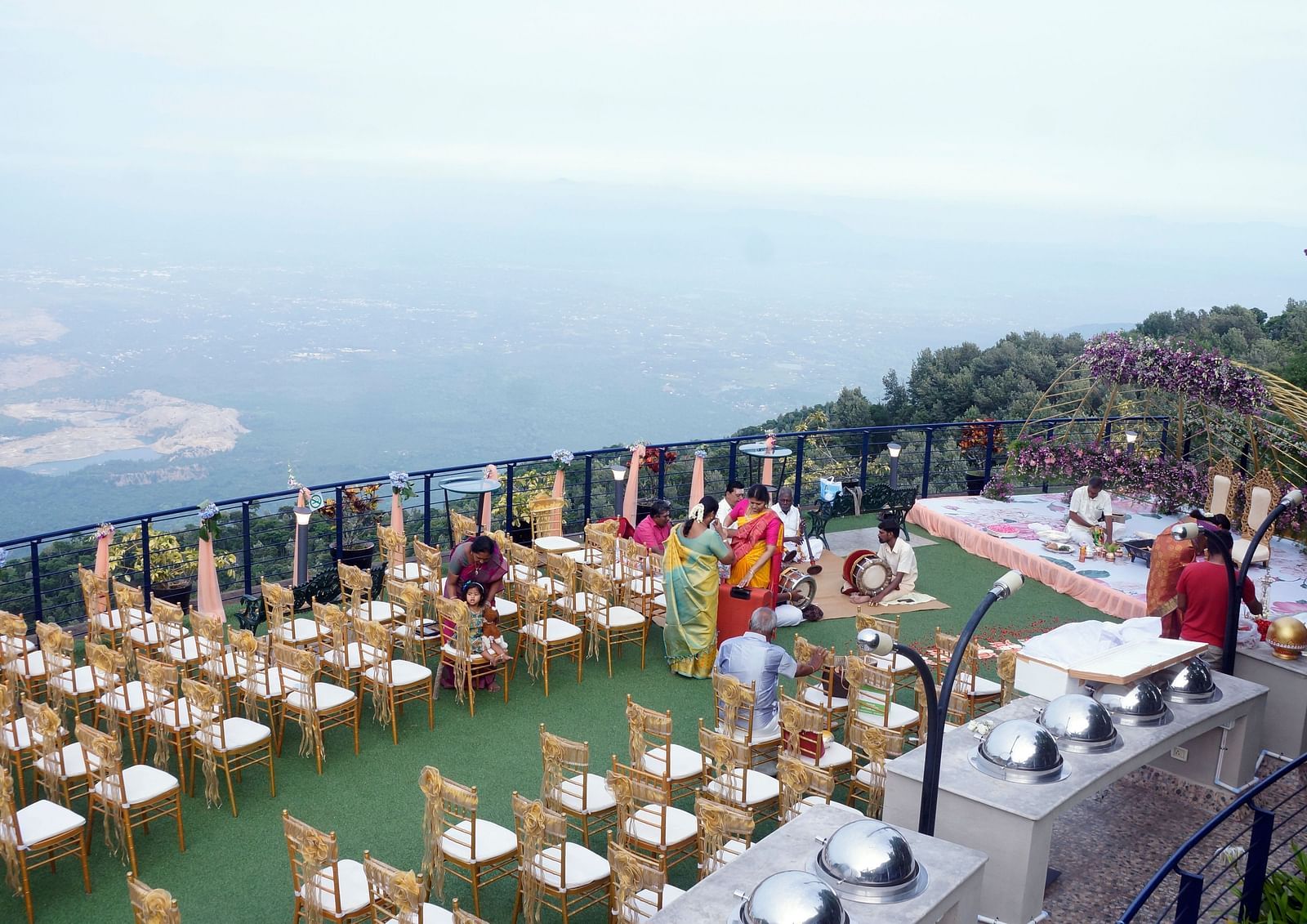  An image of the open event space with seating arrangement - Great Trails Yercaud by GRT Hotels