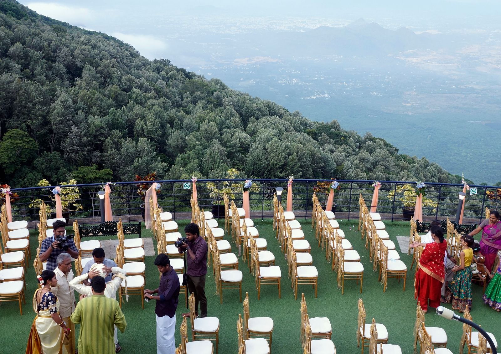  An image of the open event space with seating arrangement - Great Trails Yercaud by GRT Hotels
