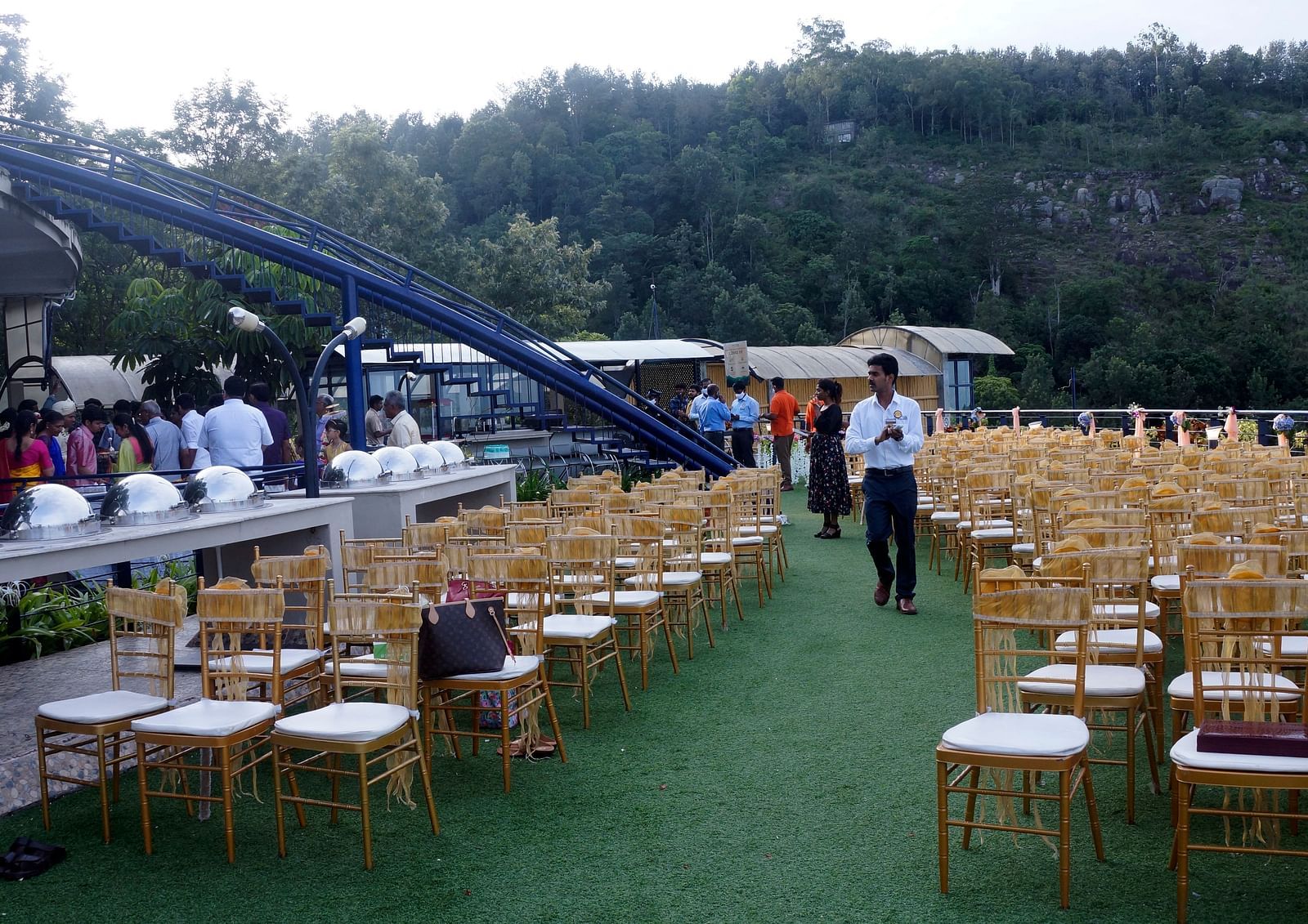  An image of the open event space with seating arrangement - Great Trails Yercaud by GRT Hotels