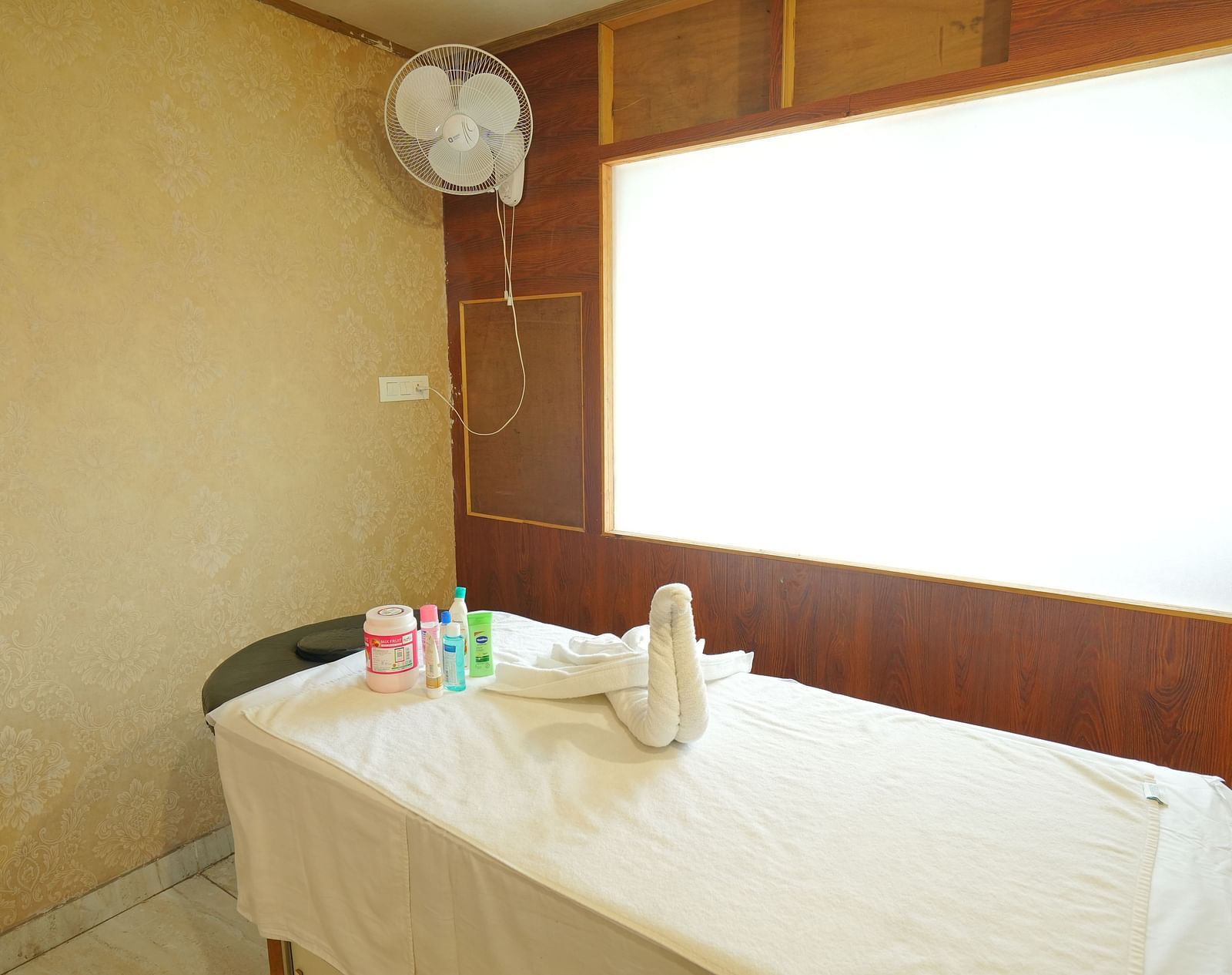 Shot of a massage table in the spa at DLS Hotel Shiva Sanctuary and Spa