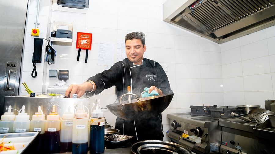 Chef at Asiatic Lounge cooking 2