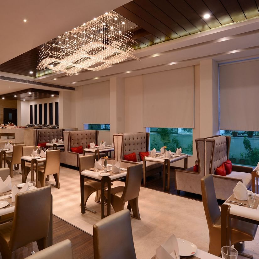 Image of Oasis restaurants dining area with chairs and tables 